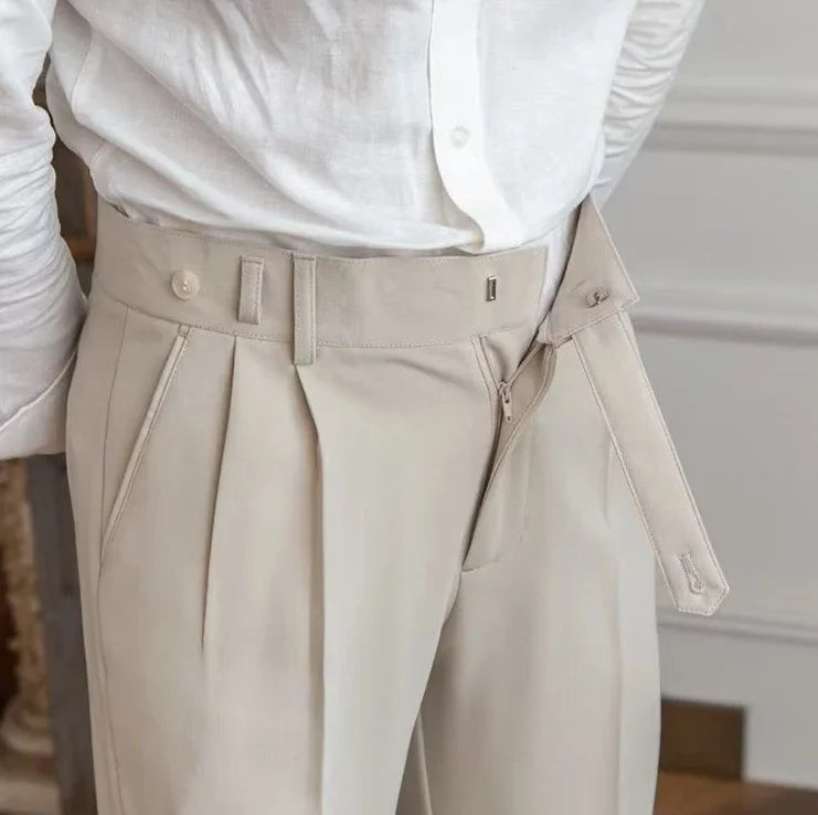 Man Suits Pants Fluid Khaki Draped Trousers for Men Baggy Suit Korean Style Clothes Reviews Many Slacks High Quality Dress Up