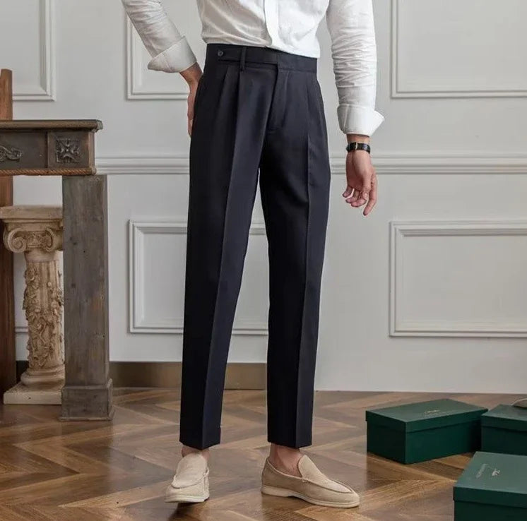 Man Suits Pants Fluid Khaki Draped Trousers for Men Baggy Suit Korean Style Clothes Reviews Many Slacks High Quality Dress Up