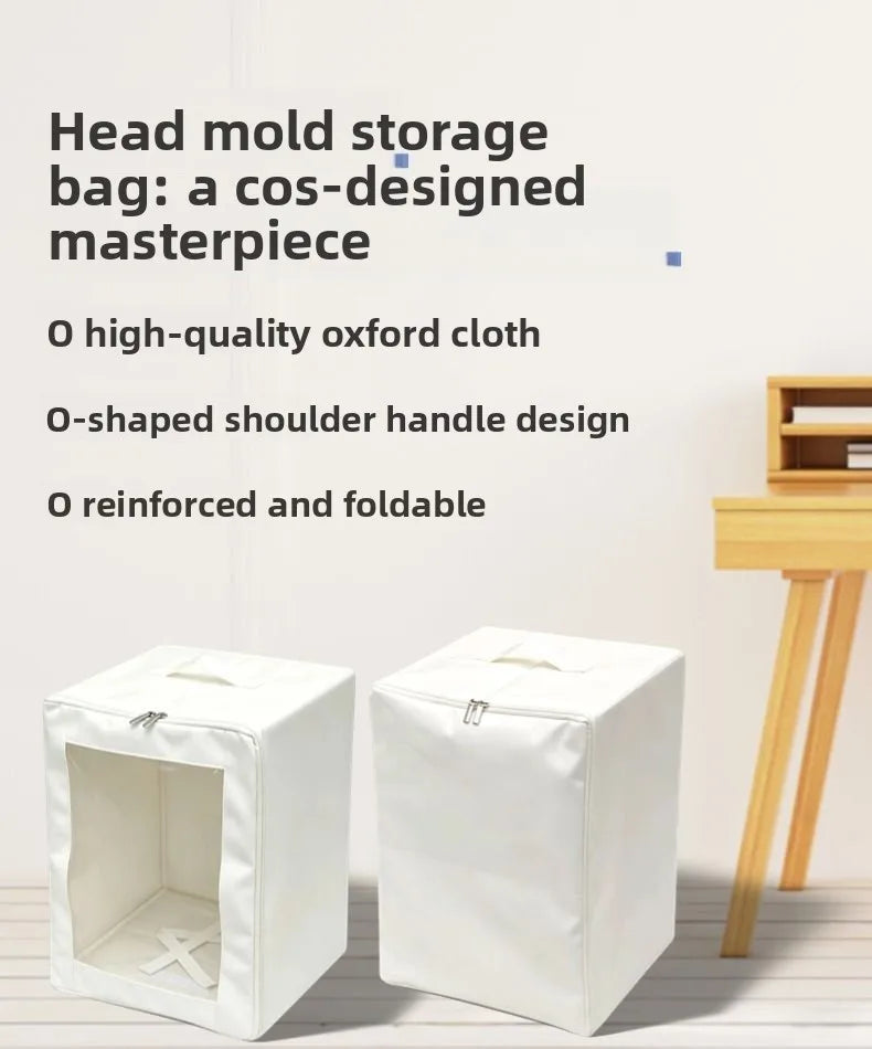 Wig Storage Bag Head Model Organizer Box Backpack Wig Protective Pouch Portable Dustproof Waterproof Travel Breathable Wig Carry