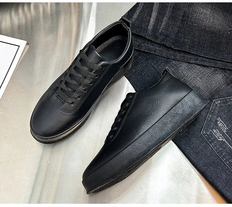 2026 Black Casual Shoes for Men Outdoor Comfortable Men Sneakers Non-slip Walking Shoes Designer Lace-Up Men Sport Shoes