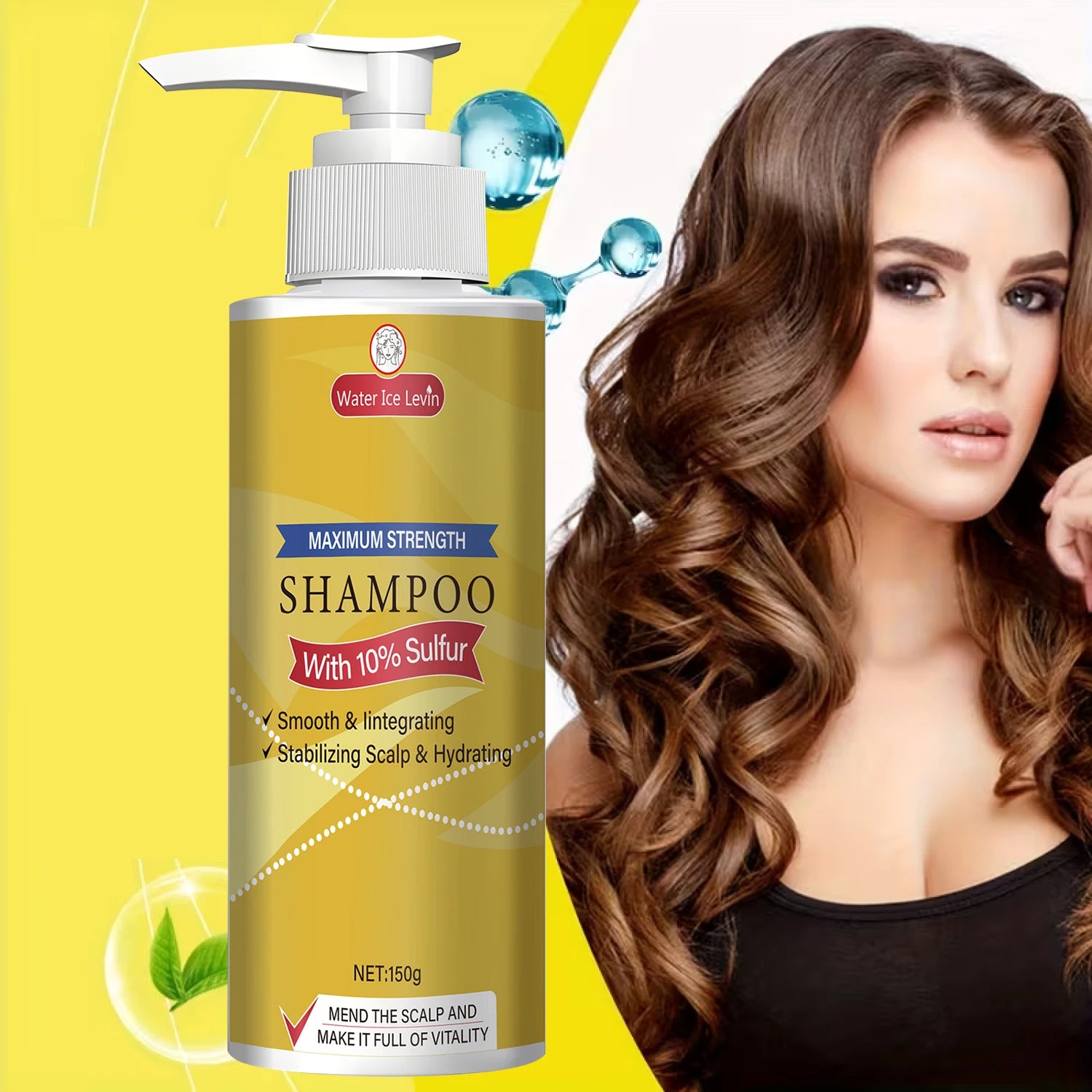 Maximum Strength Shampoo (10% Sulfur): Bee Venom-Infused, Smooths Hair, Stabilizes Scalp & Hydrates for Soft, Shiny Locks