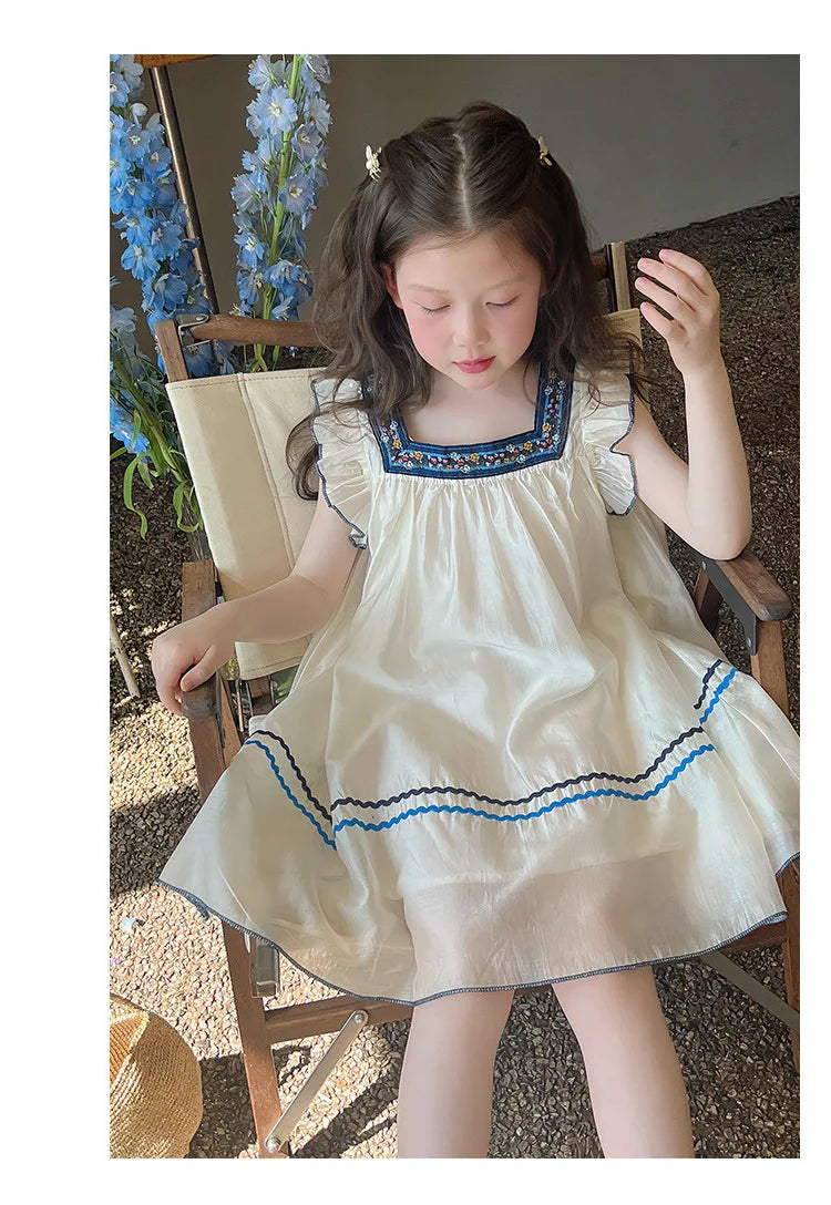Girls children summer clothing new style cute thin toddler dress baby kids outfit