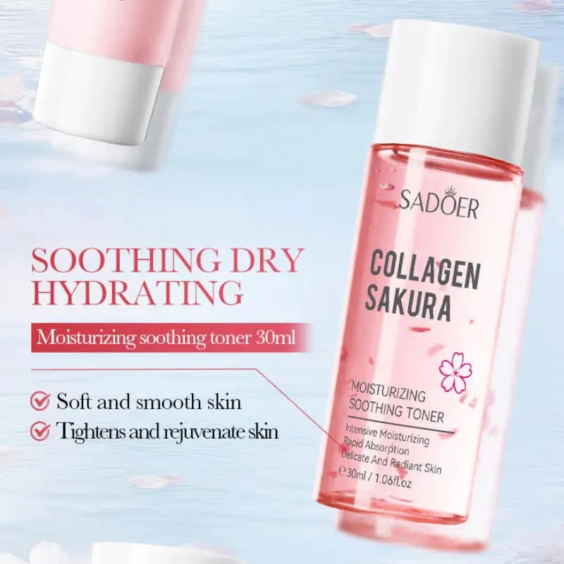 Korean Sakura Skin Care Sets Moisturizing Nourishing Face Cream Serum Toner Lotion Eye Cream Face Skin Care Gift Box Set