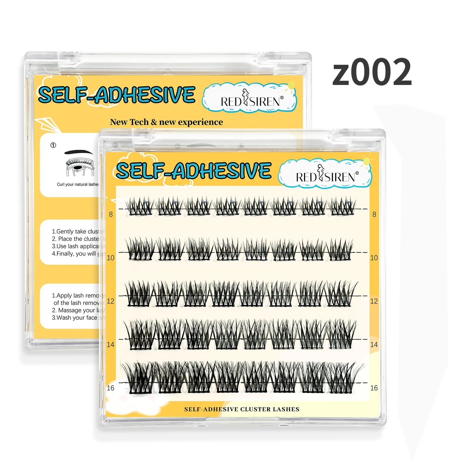 Self Adhesive Cluster Lashes Reusable DIY Lash Extensions Kit No Glue Needed Individual Eyelash Set Wispy Natural Lash Clusters