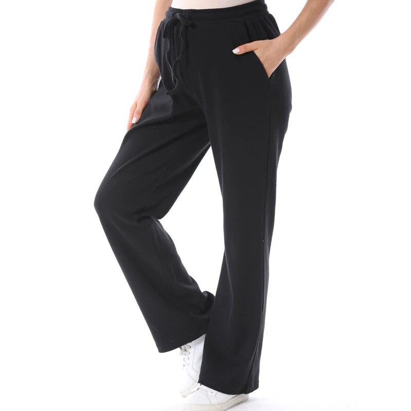 Maternity Clothes Sweatshirt Hoodies High Waist Lounge Pants Adjustable Waist Pregnant Trousers Postpartum Breastfeeding Clothes