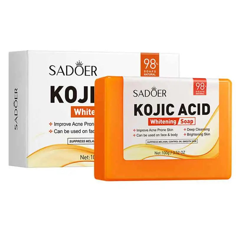 Handmade Whitening Soap Skin Care Deep Cleaning Moisturizing Cleansing Essential Temperate Soap Brighten Skin Kojic Acid Soap