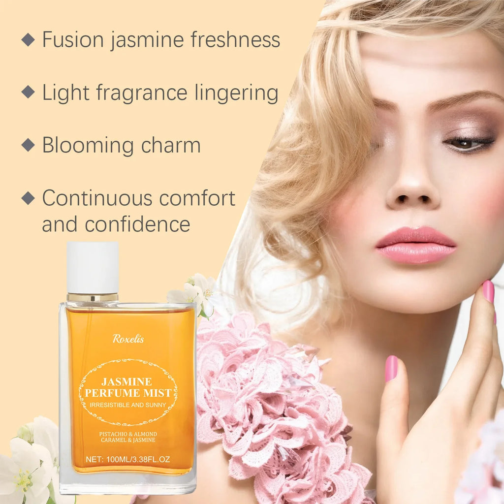 Luxury Caramel Vanilla Perfume 100ml, Oriental Floral Fruity Gourmand Fragrance Mist, Jasmine Eau De Parfum Spray Strong Sillage