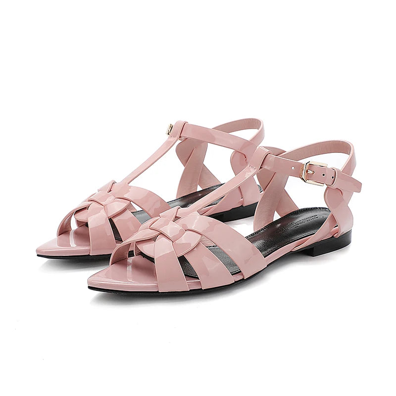 2024 new classic elegant spring/summer fashion charming pointed flat sandals for shopping, dating, parties, sexy dressing