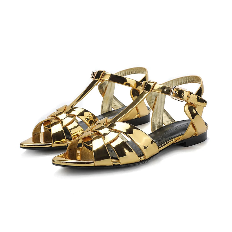 2024 new classic elegant spring/summer fashion charming pointed flat sandals for shopping, dating, parties, sexy dressing