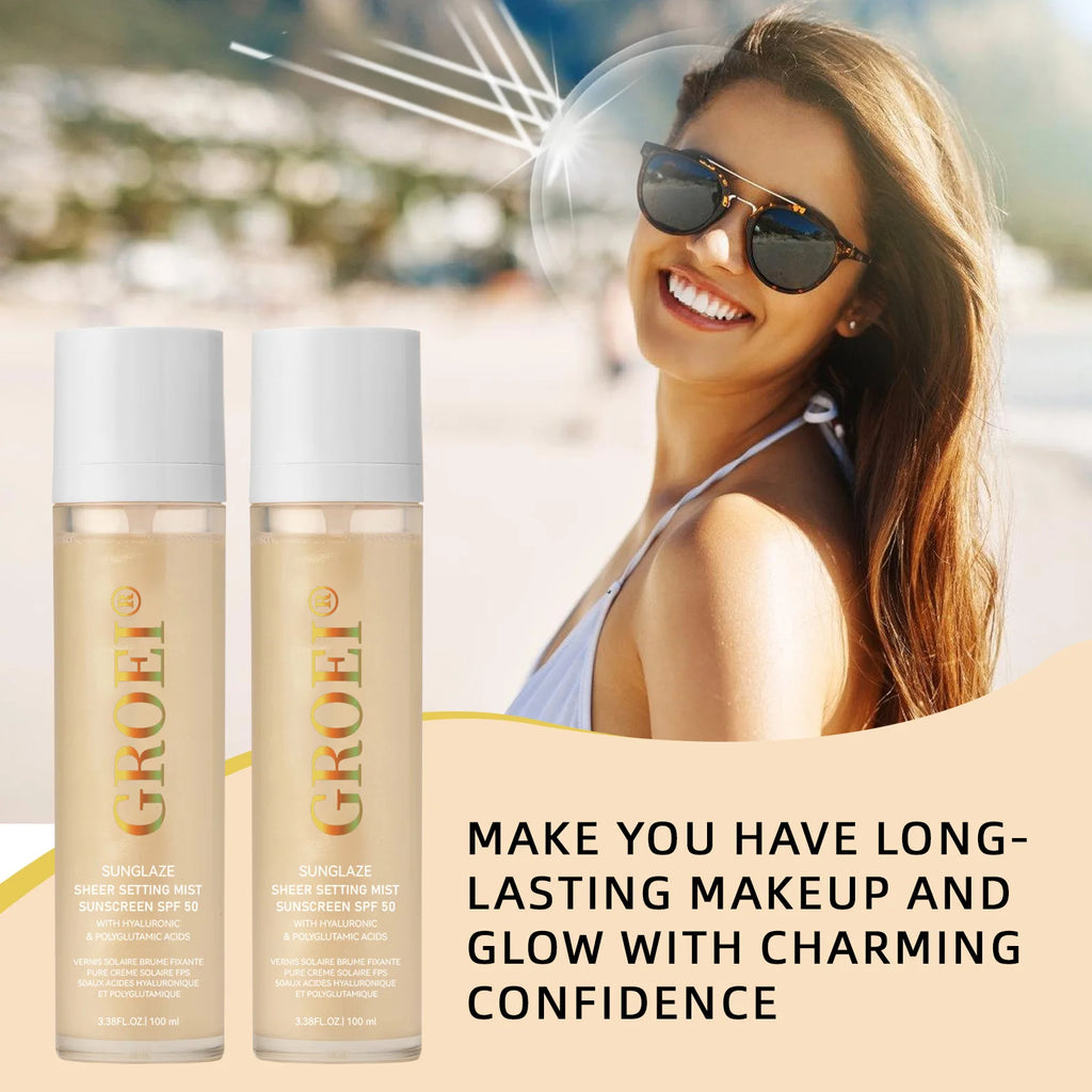 Marie Spray Fijador con Protector Solar SPF 50 100ml — Bruma Facial Ligera, Transparente, No Grasosa y Refrescante para el Cuidado de la Piel