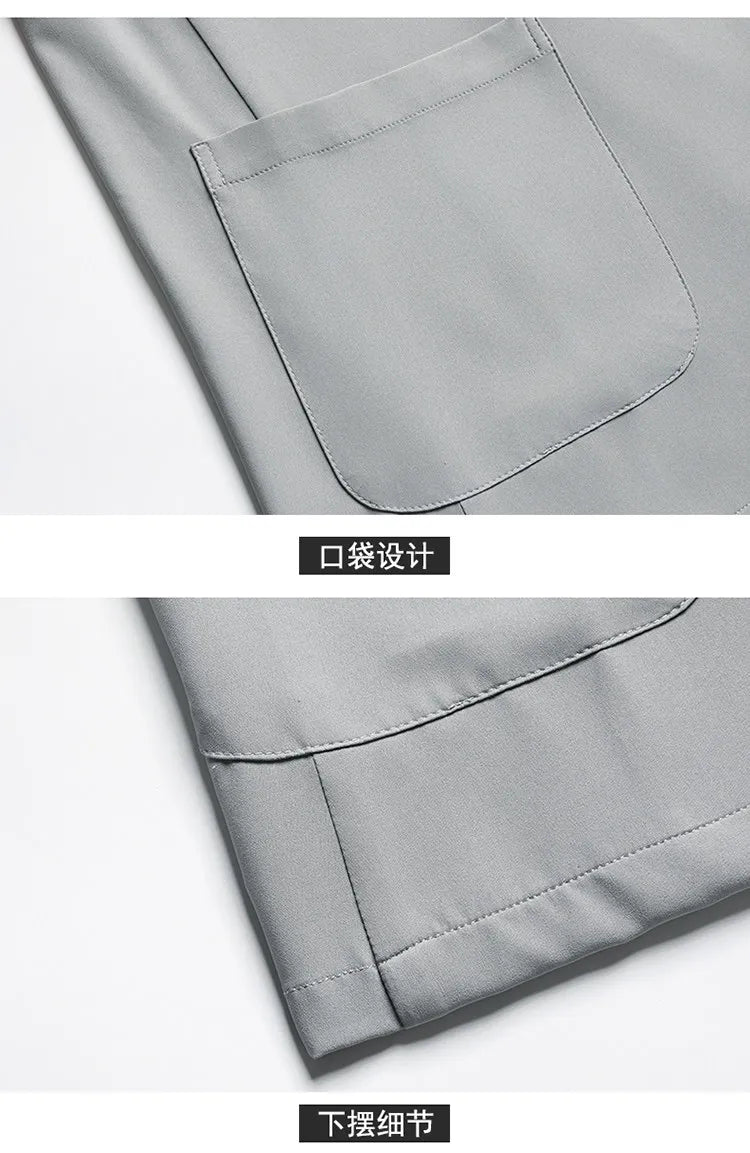 Men's suit - breathable pure color single-layer lightweight summer/autumn sun protection business-fit single-layer jacket