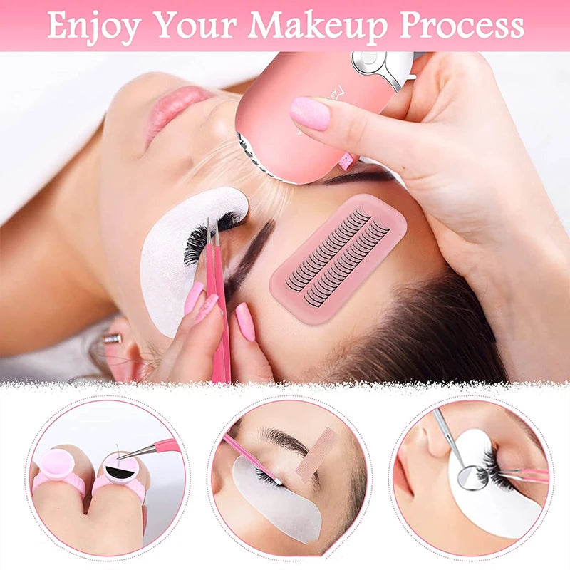 Professional False Eyelash Extension Practice Kit Eye Lashes Extension Grafting for Beginner Artist Practice Makeup Tool Set Kit