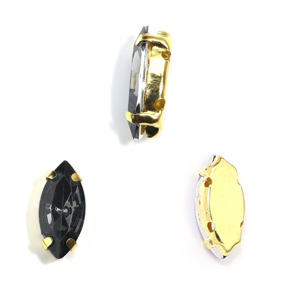 Horse Eye Flatback Reinestone Quality Sewing Crystal Flatback Rhinestones Sew On Stones Glass For Dresses Clothes DIY Jewelry