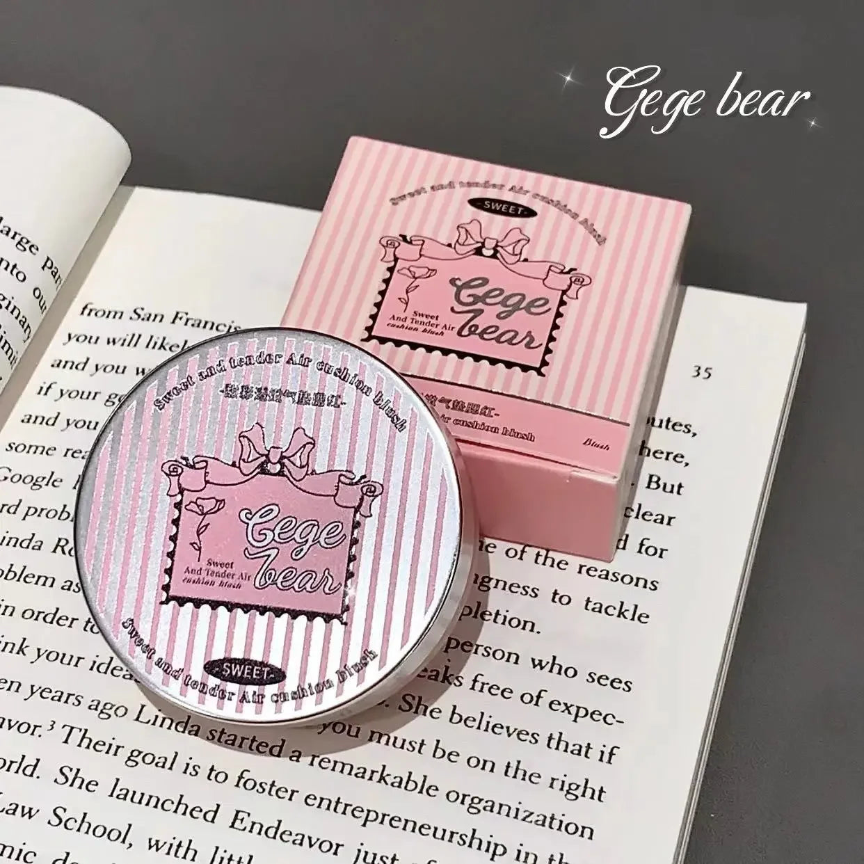 Cute Liquid Blusher Air Cushion Nude Natural Face Brighten Apricot Peach Tint Blush Shading Rouge Rubor Korean Makeup Cosmetics
