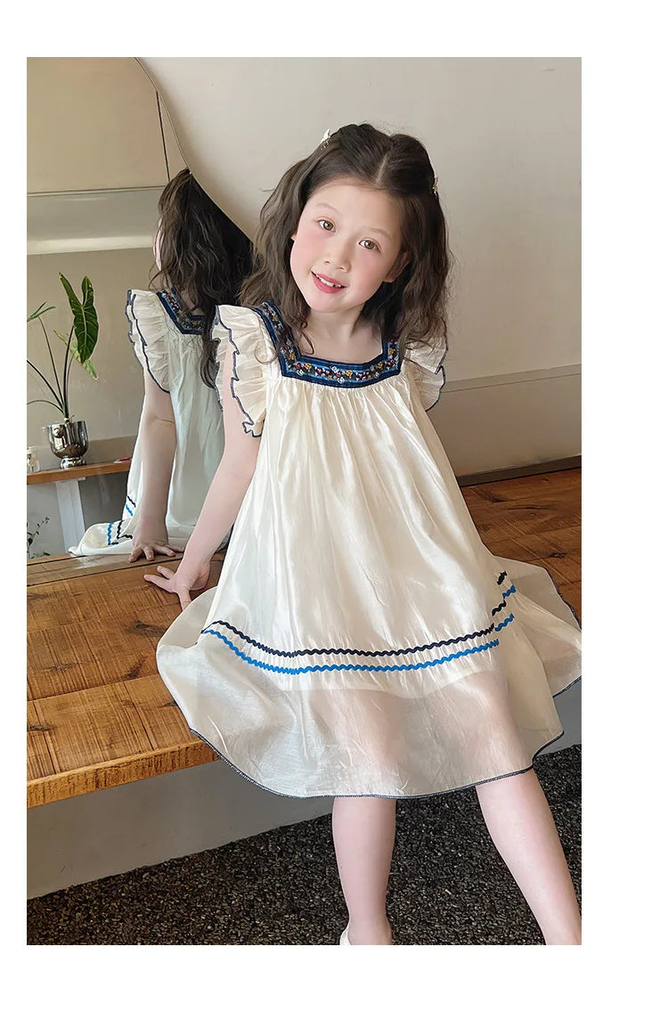 Girls children summer clothing new style cute thin toddler dress baby kids outfit