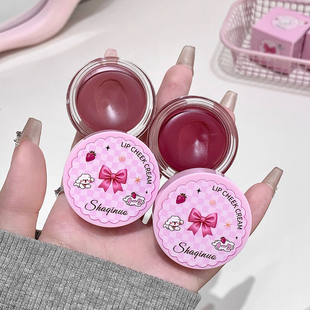 Lip and Cheek Dual-Purpose Lip Mud Lipstick SHAQINUO Natural Smooth  Easy-apply All-match Matte Monochrome Blush Cream