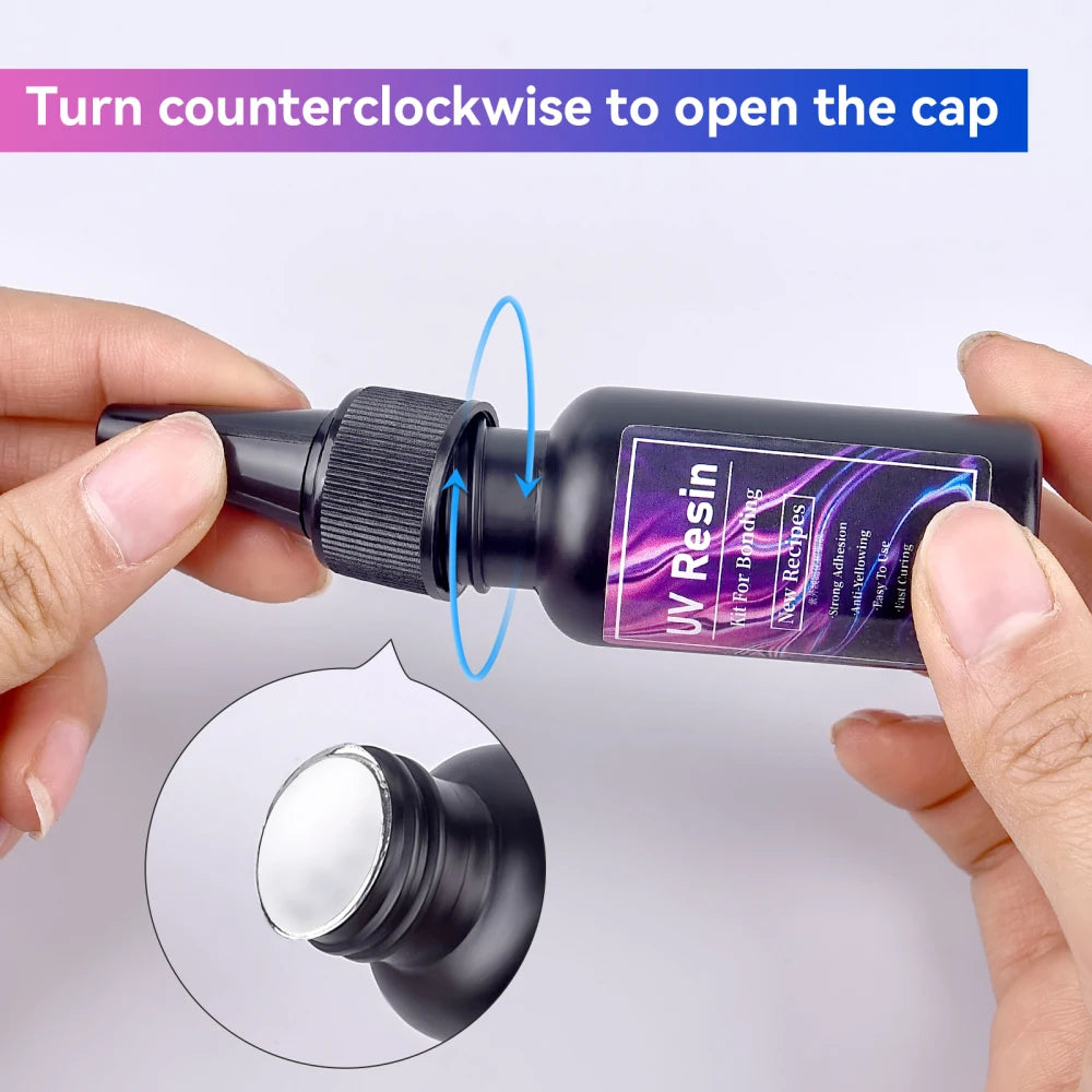 UV Bonding Welding Glue Super Bonding UV Glue Fix Liquid Curing Hard Quick-Drying Resin Jewelry Glass Plastic Wood Repair Glue
