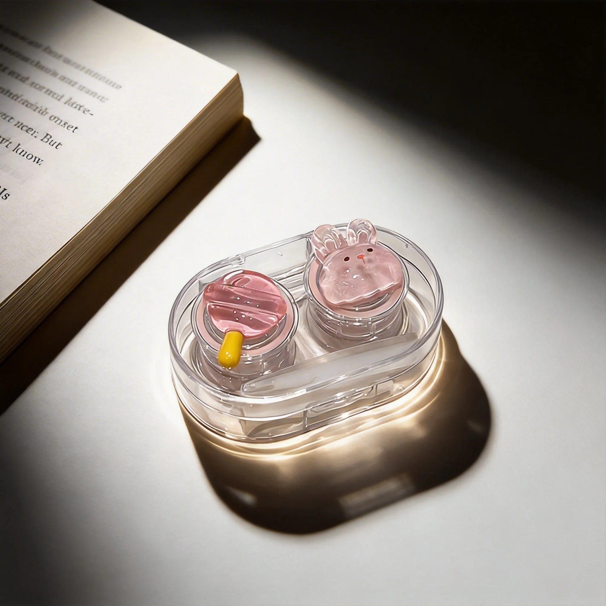Colored Contact Lenses Box Cute Fashion Contact Lens Box Mini Lens Case Set Popsicle-Shaped Contact Lens Container For Personal