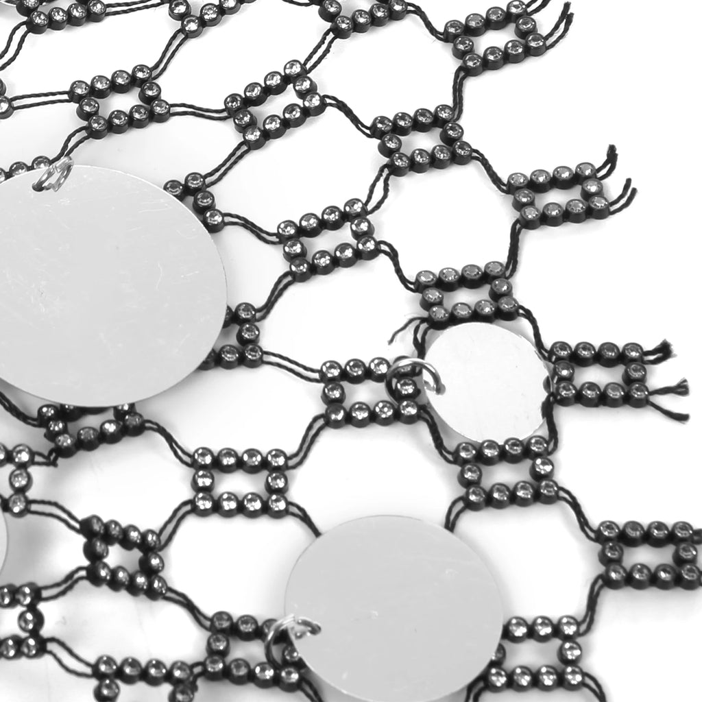 Tank Tops Men Rhinestone Fishnet Shiny Muscle Top Man See Through Vest Round Sequin Sleeveless T-Shirt Party Nightclub Garment