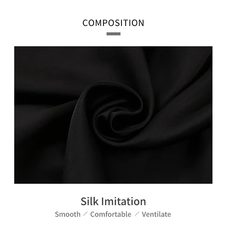 Women Satin Pajamas Autumn Long Sleeve Buttons Lapel Top & Pants Sleepwear 2 Piece Button-Down Pj Set Homewear Cozy Lounge Set