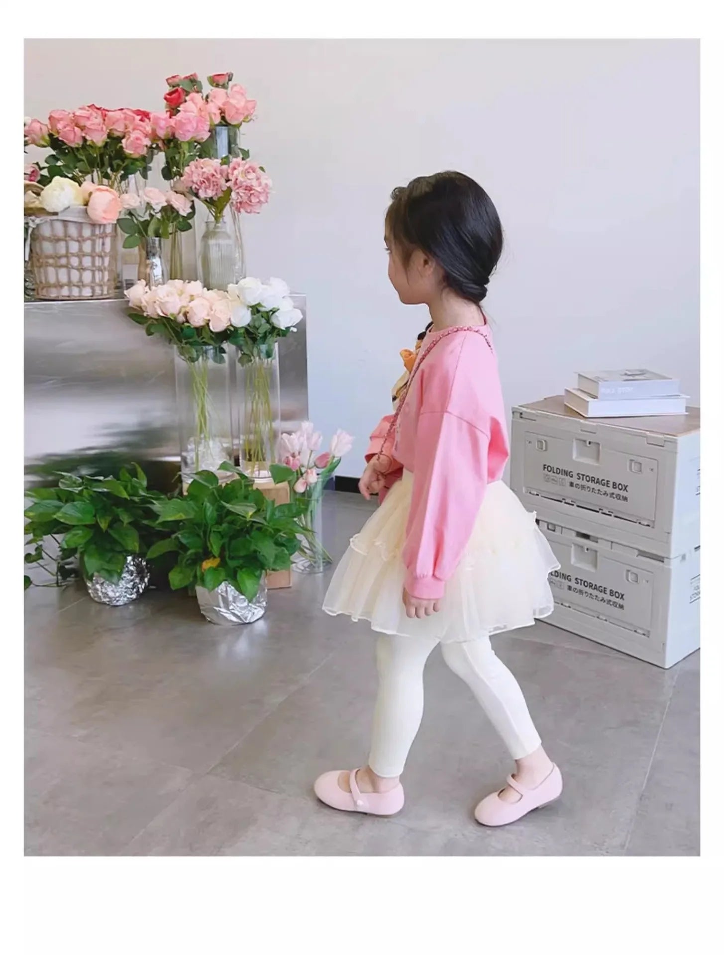 Kids Leggings Two Fake Culottes for Kids Mesh Girls' Trouser Skirts Baby Girl Clothes Leggings for Girls 2 To 7 Years