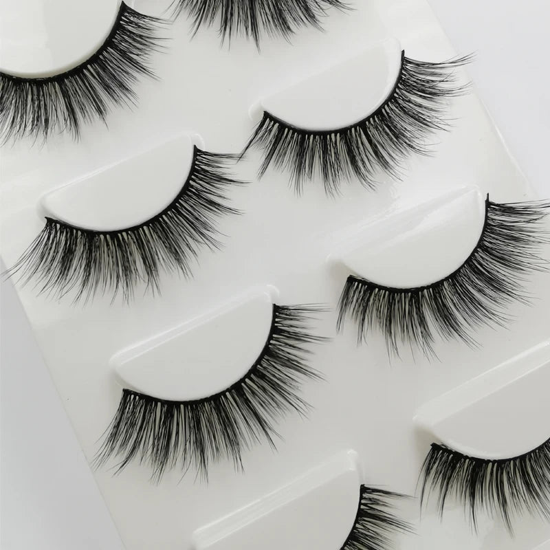 YSDO 3/4 Pairs Eyelashes Natural Long 3d Mink Lashes Faux Cils Hand Made Mink Eyelashes Strip Makeup False Lashes Volume Cilios