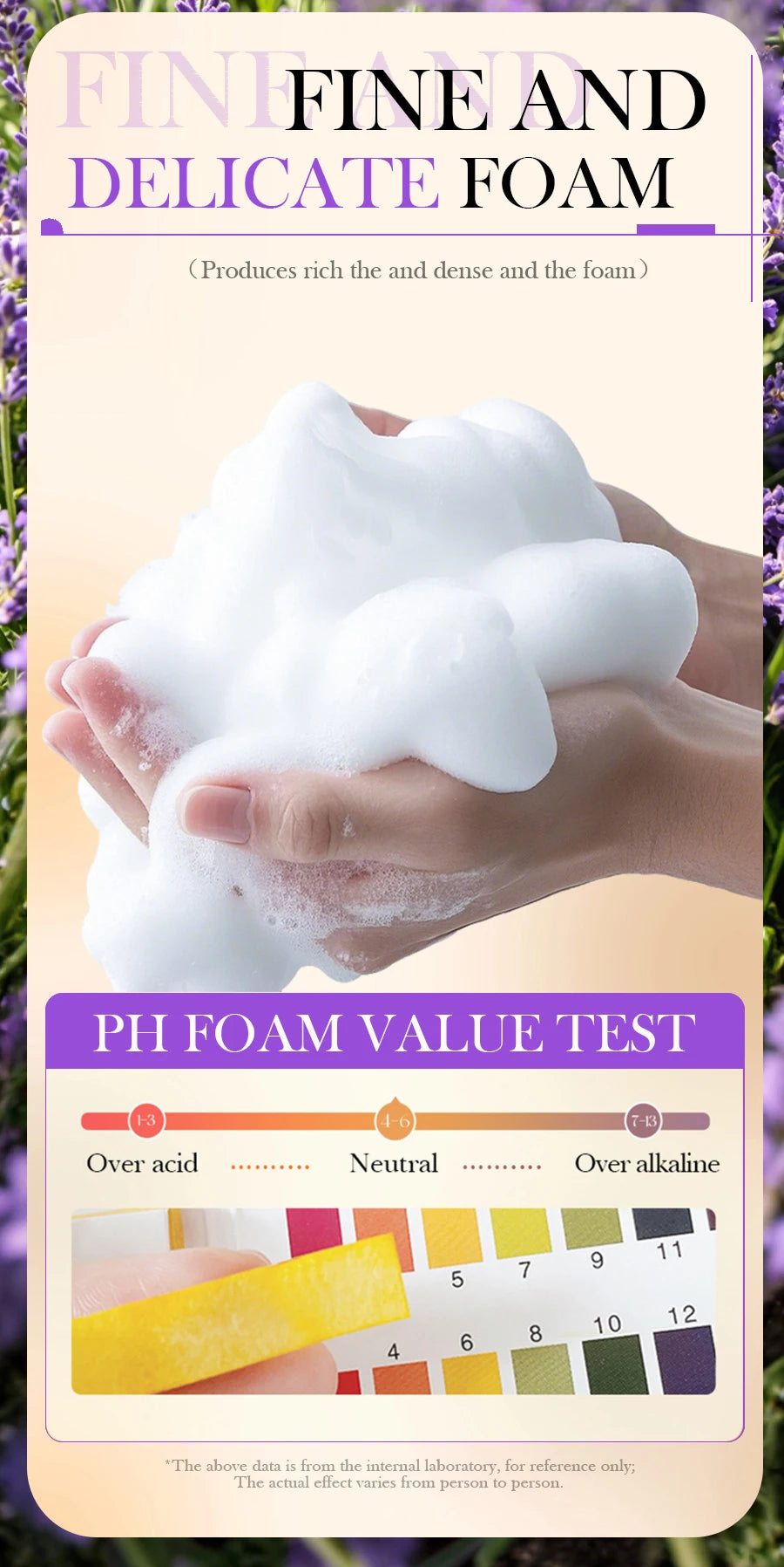 Lavender shampoo is refreshing, oil controlling, and smooth for hair, solving the problem of oily scalp without silicone oil res
