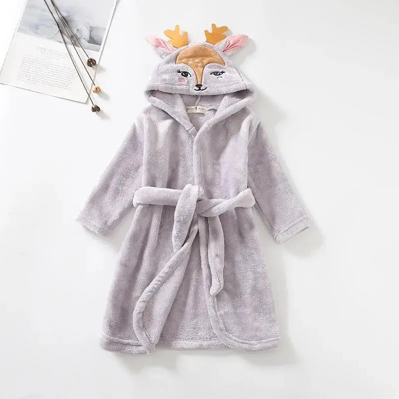 Autumn Baby Boys Pajamas Children Clothes Girls Boys Robes Winter Sleepwear Bathrobe Spring Kids Hooded Bathrobe Girls Clothing
