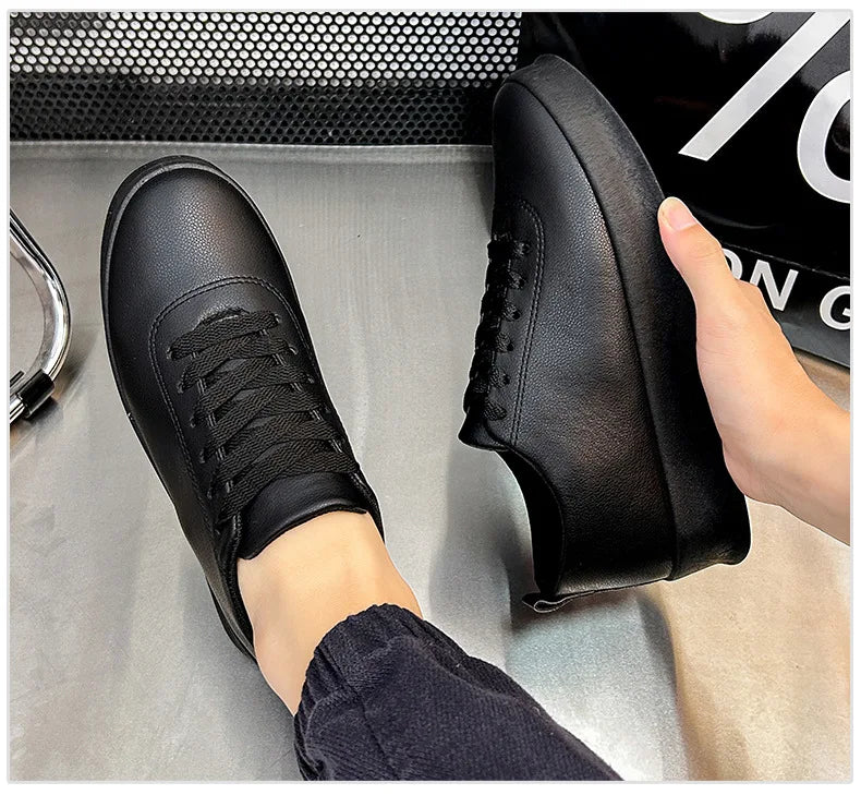 2026 Black Casual Shoes for Men Outdoor Comfortable Men Sneakers Non-slip Walking Shoes Designer Lace-Up Men Sport Shoes