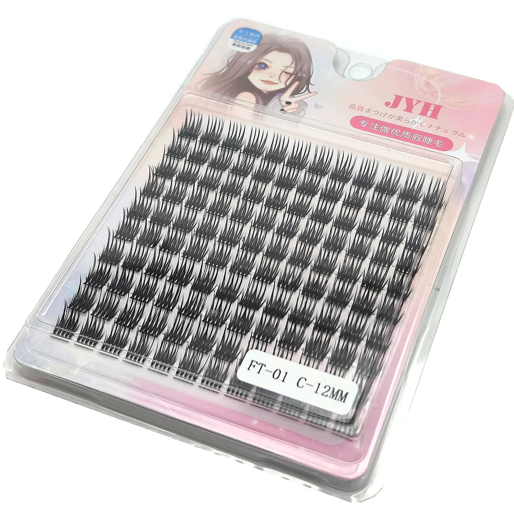Individual Lashes 10/12/14/16mm Eyelash Clusters Extensions False Eyelash DIY at Home Cluster Eyelash Extensions Makeup