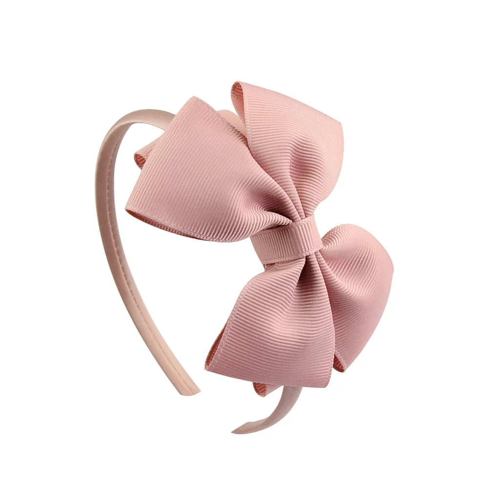 1 Piece Ribbon Handmade Hair Bows Hairbands for Baby Girls 20 Colors Cute Bowknot Solid Headband Headwear Baby Hair Accessories
