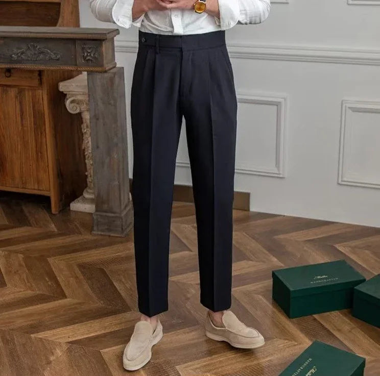 Man Suits Pants Fluid Khaki Draped Trousers for Men Baggy Suit Korean Style Clothes Reviews Many Slacks High Quality Dress Up