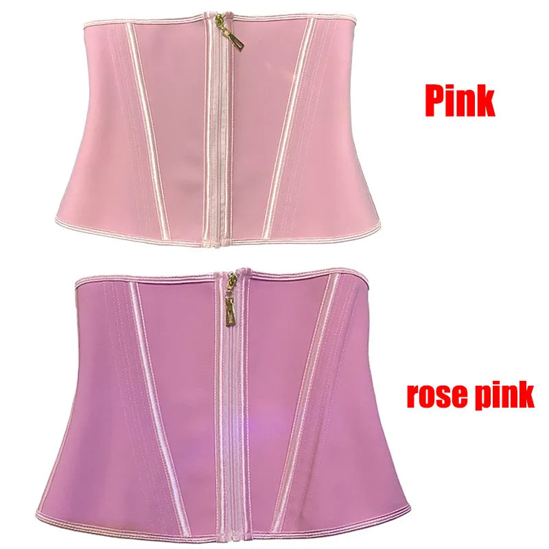 AfruliA Fajas Colombianas Girdles Waist Trainer Corset for Tummy Control Belt Body Shaper Cincher Pink Shapewear Slimming Sheath
