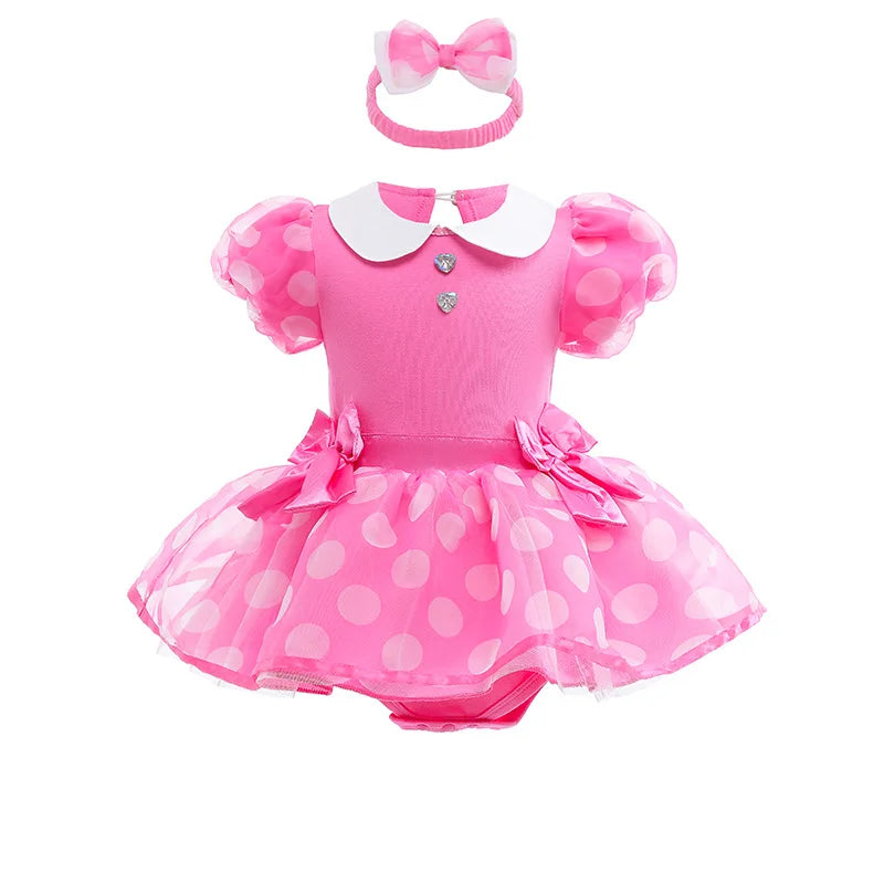 Little Girl Crawling Clothes Movie Princess Role-playing Costume Baby Cute Cotton Jumpsuit Toddlers Birthday Dress