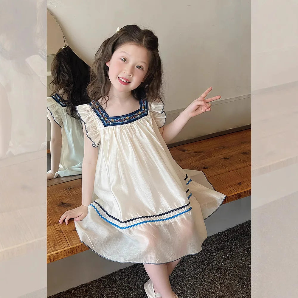 Girls children summer clothing new style cute thin toddler dress baby kids outfit
