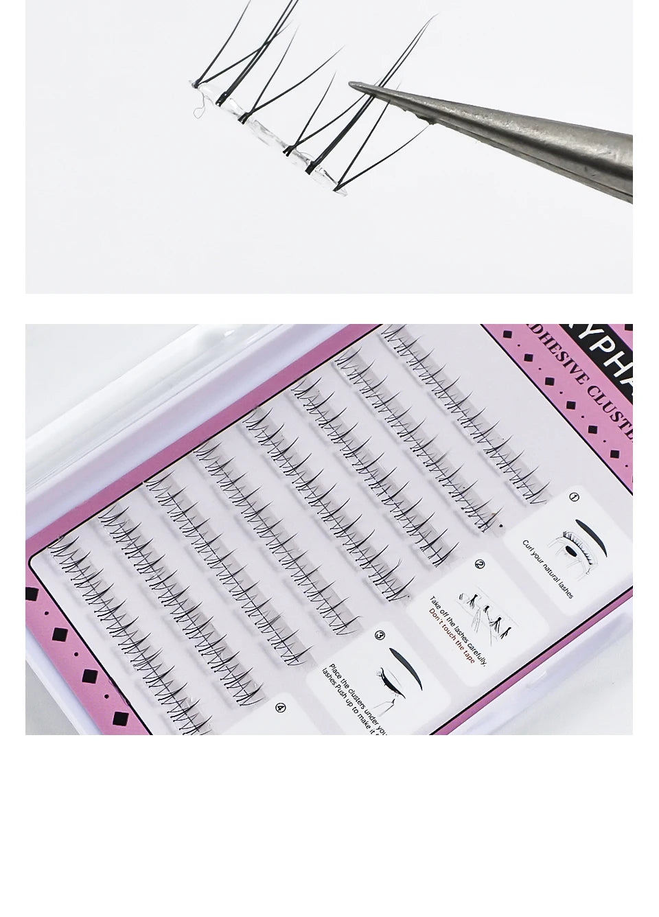 Lash Clusters Set No Glue Needed Self Adhesive Eyelashes Korean Makeup Natural Look Wispy Individual Eyelashes New Manga Lashes