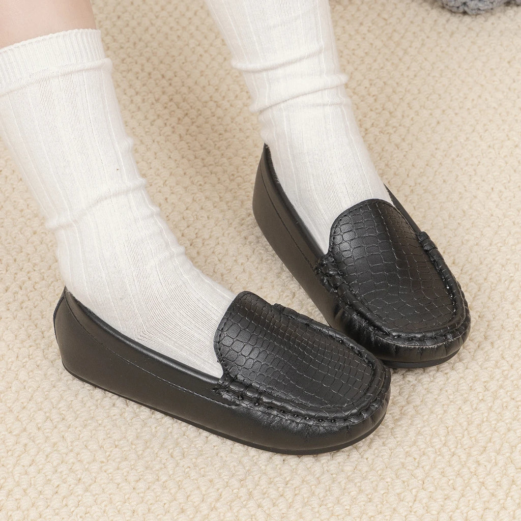 Toddler Boys' Loafers Stone Pattern Slip-On Dress Shoes Kids Comfortable Formal Performance Footwear