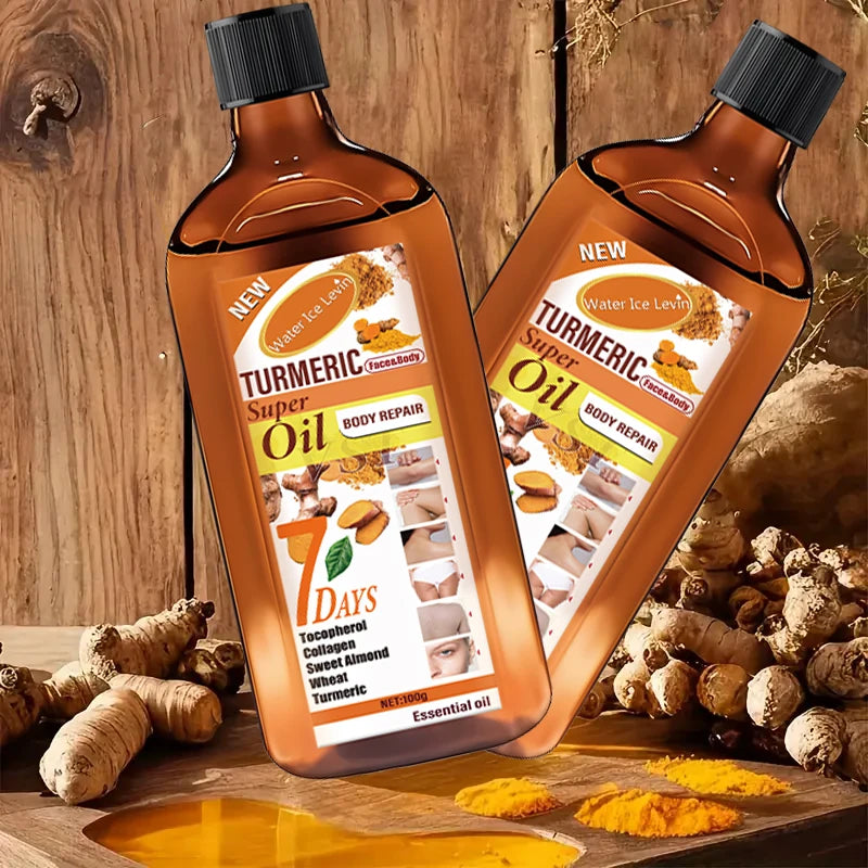 Turmeric Skincare Essential Oil, with Moisturizing and Brightening Effects, Is Gentle, Smooth, and Delicate, Easy to Absorb, and Helps Repair and Brighten the Skin. Suitable for Both Men and Women.