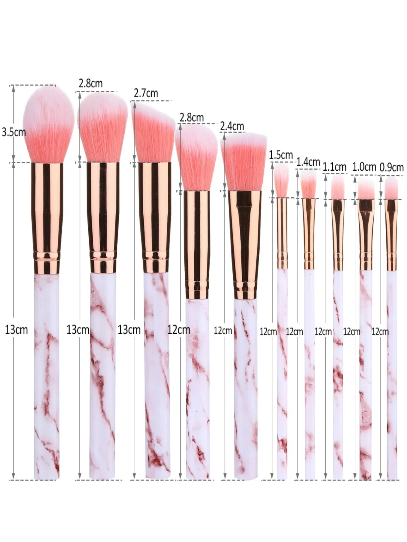 10pcs Set Makeup Brushes Tool Set Cosmetic Powder Eye Shadow Foundation Blush Blending Beauty Maquiagem Beauty Kit for Party