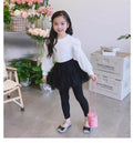 Kids Leggings Two Fake Culottes for Kids Mesh Girls' Trouser Skirts Baby Girl Clothes Leggings for Girls 2 To 7 Years