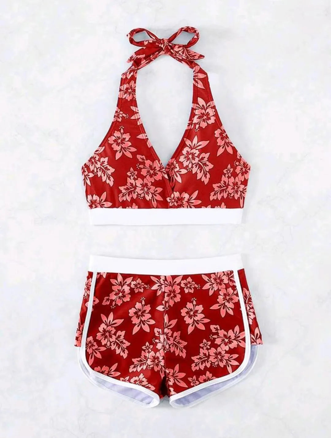 VigoBreviya Print 2026 Tied Halter Swimwear Sexy Women High Waist Bikini Set Push Up Brazilian Swimsuit Lady Beach Bathing Suit