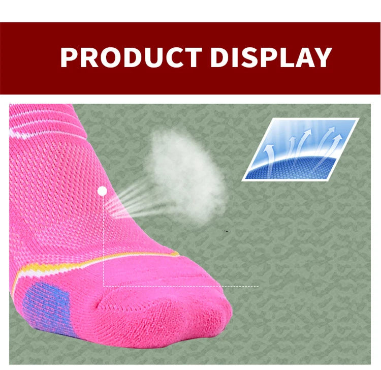 Women Socks Sports Breathable Compression  Supply Running Riding Cycling Knee high Basketball Biking Hockey Soccer