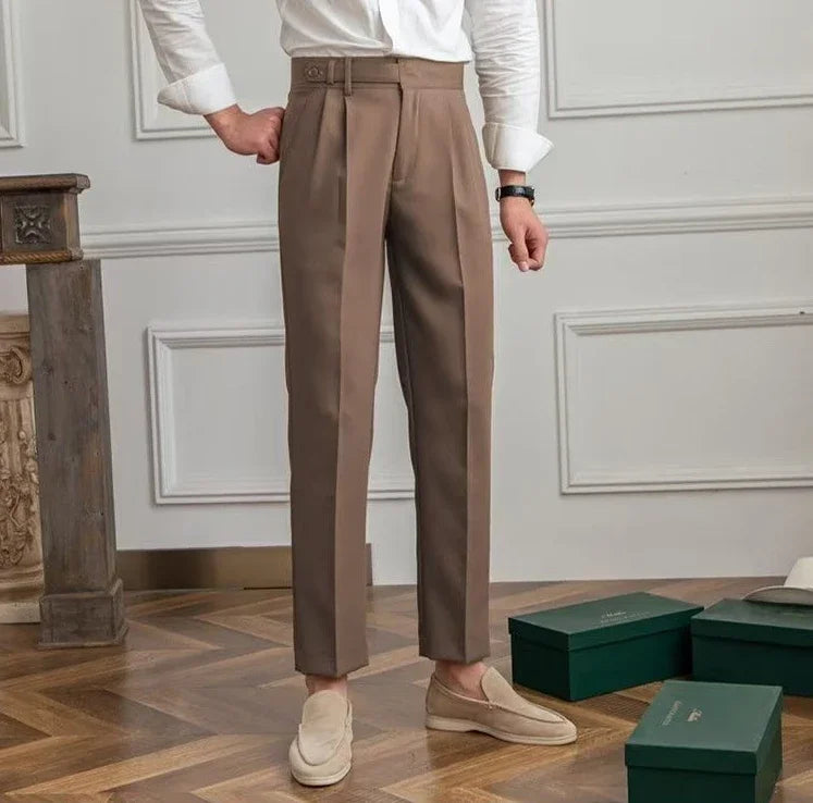 Man Suits Pants Fluid Khaki Draped Trousers for Men Baggy Suit Korean Style Clothes Reviews Many Slacks High Quality Dress Up