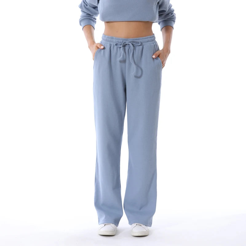 Maternity Clothes Sweatshirt Hoodies High Waist Lounge Pants Adjustable Waist Pregnant Trousers Postpartum Breastfeeding Clothes