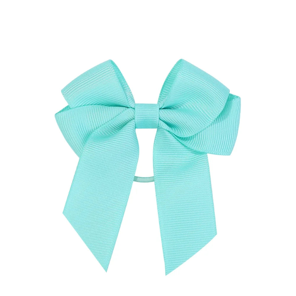 3.15inches Solid Color Hair Ribbon Hair Band for Girls Toddler Cheer Up Bows Head Rope Kids Headwear Ponytail Hair Accessories