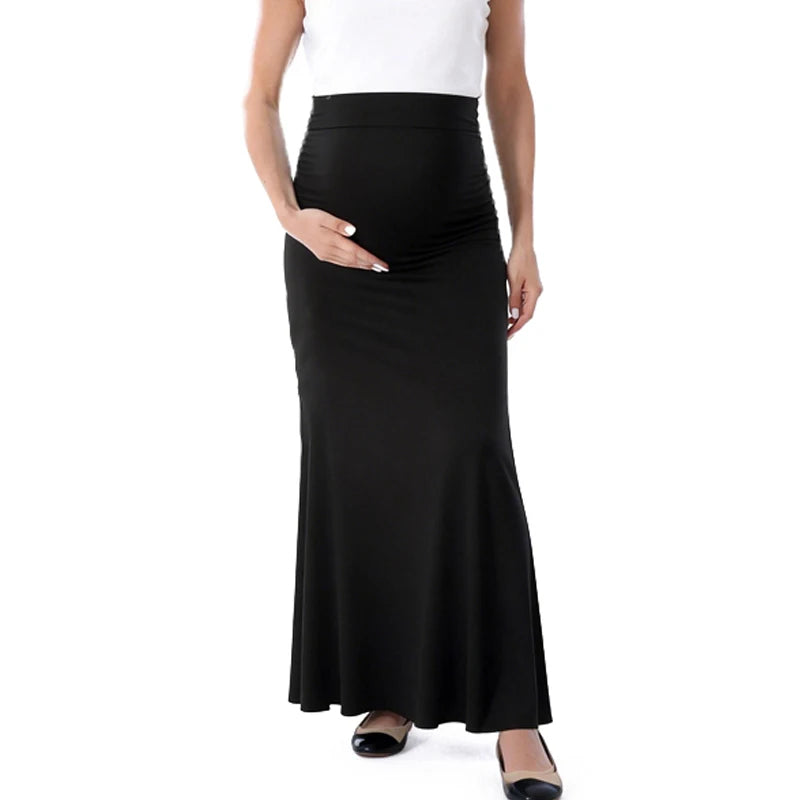 2025 New Maternity Skirt Slim Breathable and Comfortable Spring Summer High Elasticity Mid Length Casual Pregnant Women Skirt