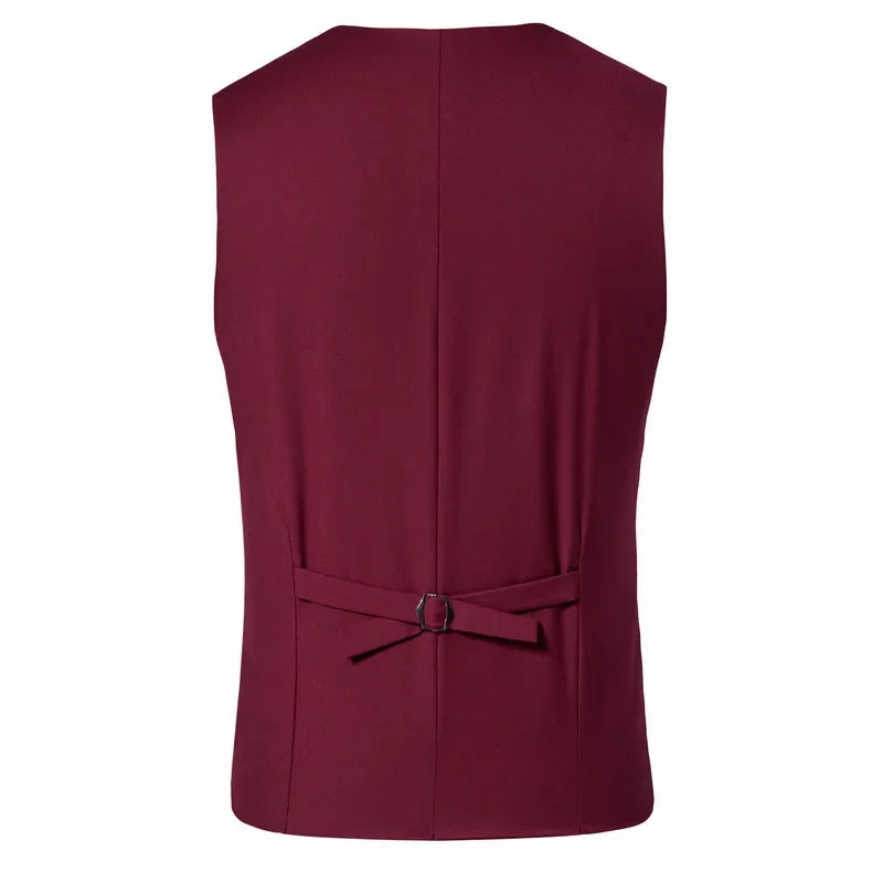 Mens Suit Vest Smart Casual Sleeveless Vest Single Breasted Solid Color Business Wedding Formal Suit Vests Spring Summer Autumn