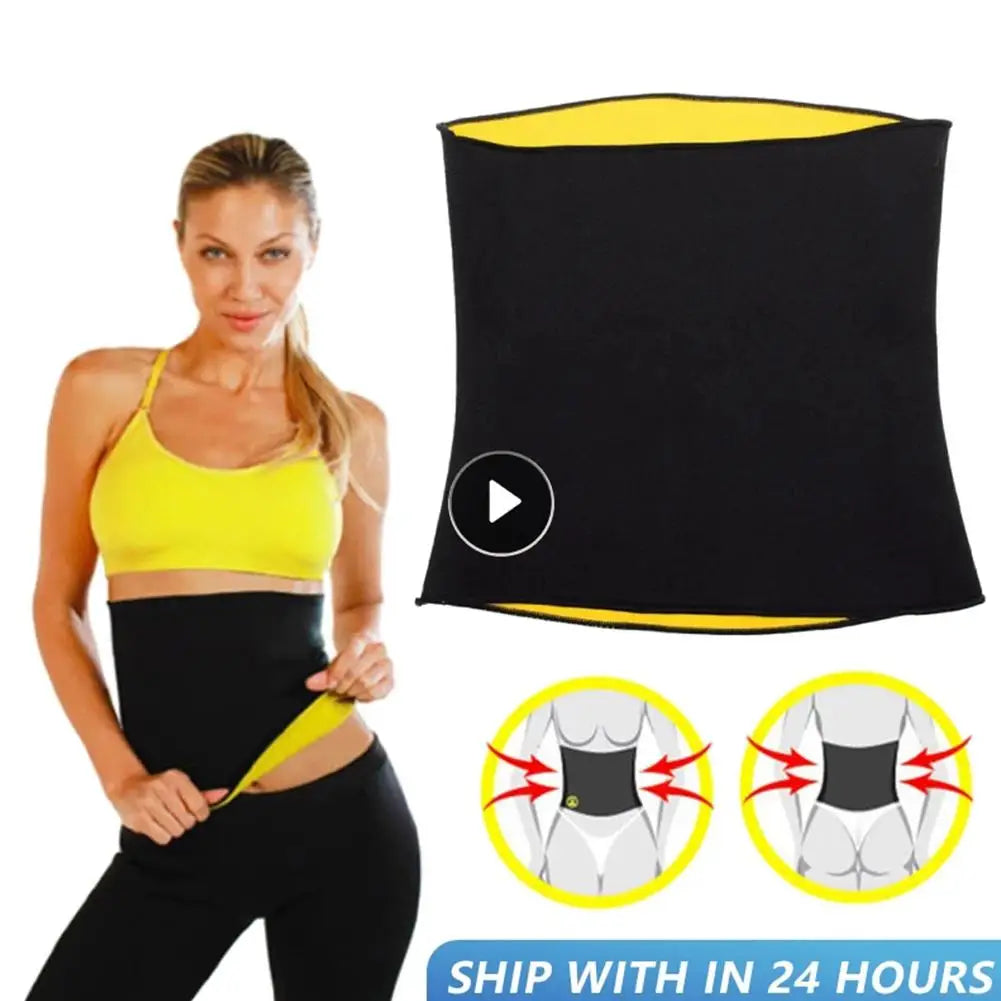 Waist Trainer Sweat Belt for Women Men Weight Loss Tummy Control Body Shaper Slimming Wrap Abdominal Trimmer Gym Fitness Band