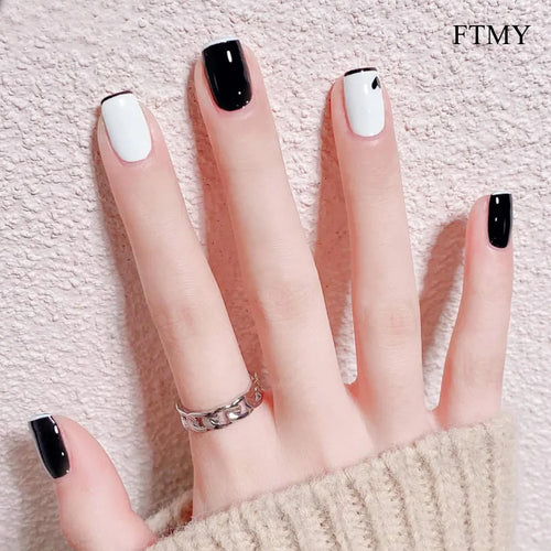 1/2pcs Black & White Gel Nail Polish Set - Long-Lasting, Hypoallergenic UV/LED Soak Off Varnish for DIY Manicures