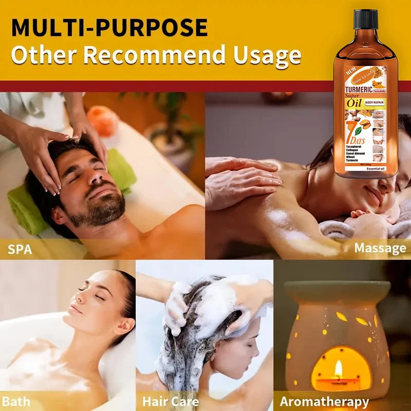 Turmeric Skincare Essential Oil, with Moisturizing and Brightening Effects, Is Gentle, Smooth, and Delicate, Easy to Absorb, and Helps Repair and Brighten the Skin. Suitable for Both Men and Women.